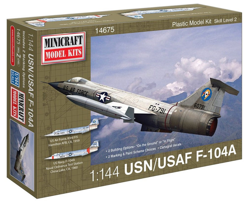 xMinicraft Model Kits 14675 1/144 F-104A USAF w/2 options