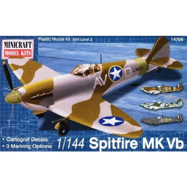 Minicraft Model Kits 14704 1/144 Spitfire Mk Vb