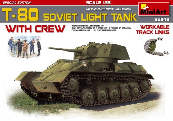 xMiniArt 35243 1/35 T-80 SOVIET LIGHT TANK