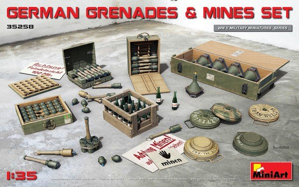 MiniArt 35258 1/35 GERMAN GRENADES & MINES SET