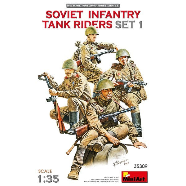 MiniArt 35309 1/35 Soviet Infantry/Tank Riders - Set 1