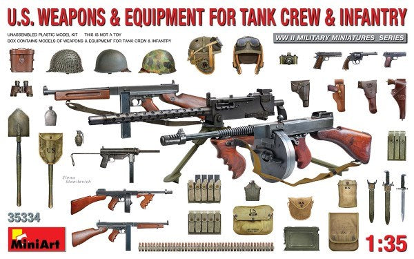 MiniArt 35334 1/35 U.S. Weapons and Equipment for Tank Crews and Infantry