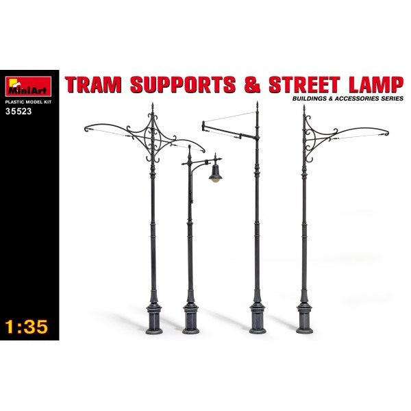 MiniArt 35523 1/35 Tram Supports and Street Lamp