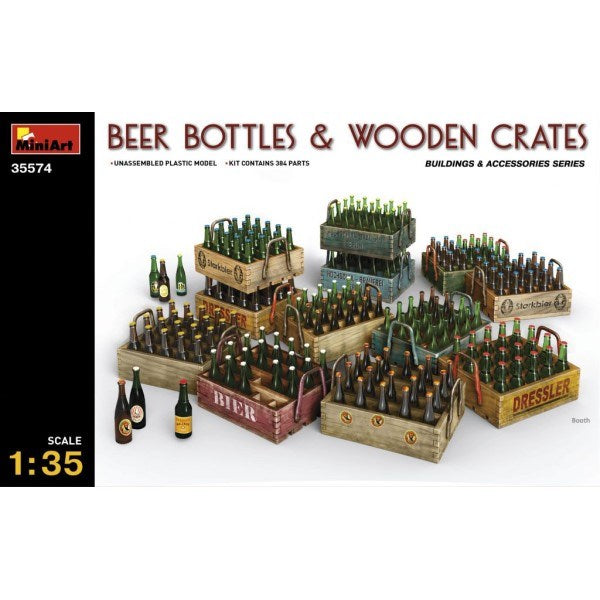 MiniArt 35574 1/35 Beer Bottles and Wooden Crates