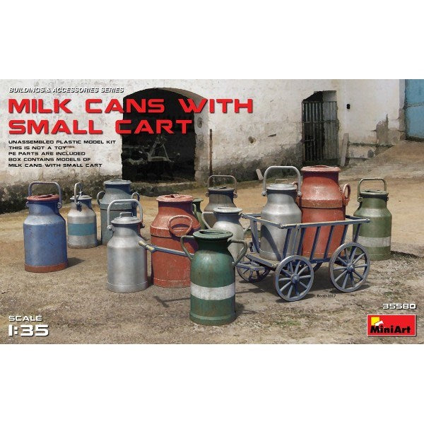 MiniArt 35580 1/35 Milk Cans with Small Cart