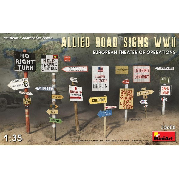 MiniArt 35608 1/35 ALLIED ROAD SIGNS WW2 EURO