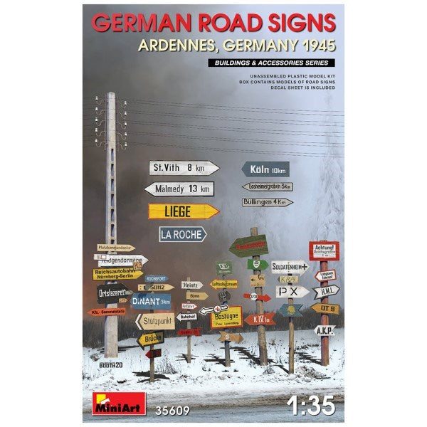 MiniArt 35609 1/35 GERM ROAD SIGNS WW2 ARDENNES