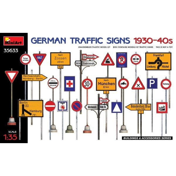 MiniArt 35633 1/35 GERMAN TRAFFIC SIGNS '30/40's