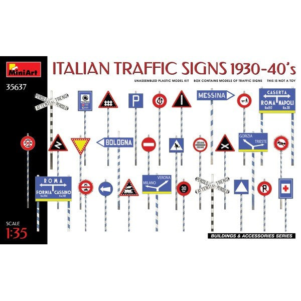 MiniArt 35637 1/35 IT TRAFFIC SIGNS 30/40's