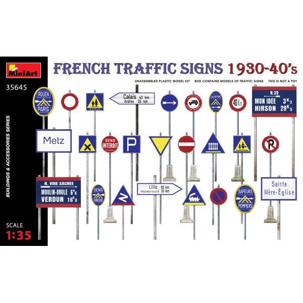 MiniArt 35645 1/35 TRAFFIC SIGNS FRENCH 1930/40's
