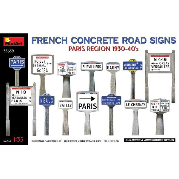 MiniArt 35659 1/35 TRAFFIC SIGNS FRENCH '30's PARIS