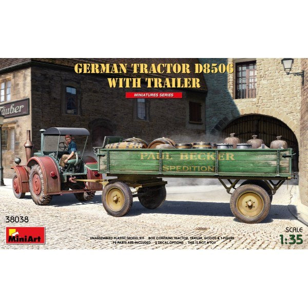 MiniArt 38038 1/35 GERMAN TRACTOR D8506 W/TRAILER