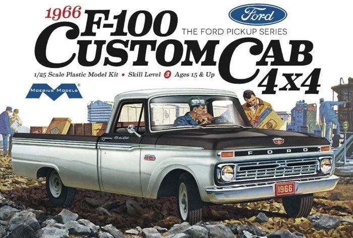 Moebius Models 1236 1/25 1966 Ford F100 Custom Cab 4x4 Truck