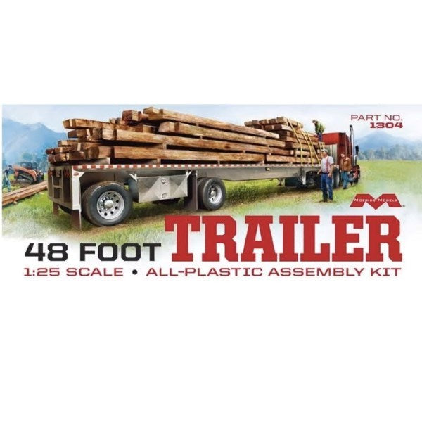 Moebius Models 1304 1/25 48-Foot Flatbed Trailer