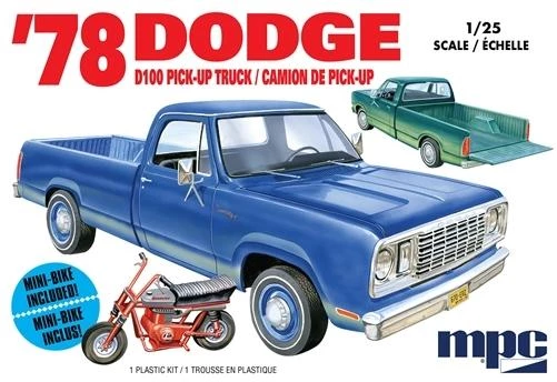 MPC 901 1/25 1978 Dodge D100 Pickup w/Mini Bike