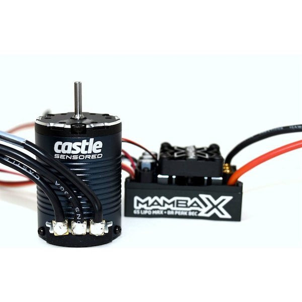 Castle Creations CSE010015508 Mamba X 25.2V WP ESC + 1406-1900kV Sensored Combo