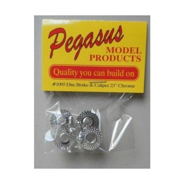 Pegasus Hobbies 1095 1/24 23" Disc Brakes and Calipers - Chrome (4pk)