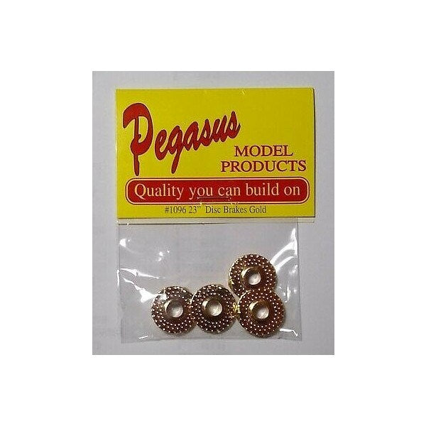 Pegasus Hobbies 1096 1/24 23" Disc Brakes and Calipers - Gold (4pk)