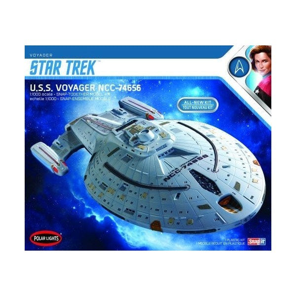 Polar Lights 980 1/1000 U.S.S. Voyager NCC-74656 - Star Trek: Voyager (Snap Kit)