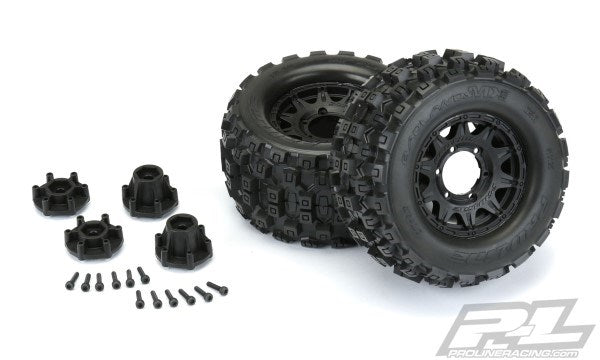 Pro-Line PRO1012510 Badlands MX28 2.8" MTD Raid Black 6x30 F/R