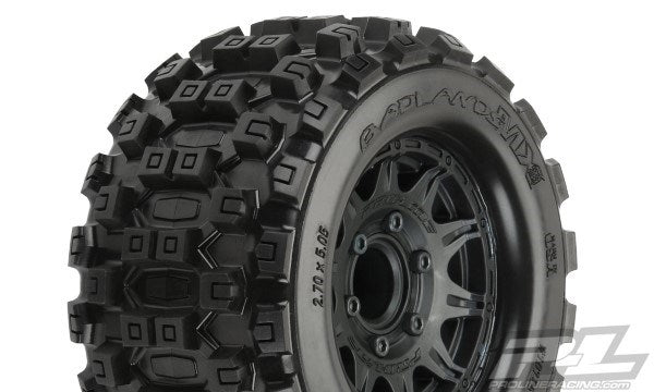 Pro-Line PRO1012510 Badlands MX28 2.8" MTD Raid Black 6x30 F/R