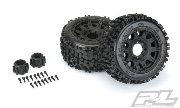 Pro-Line PRO117810 Badlands 3.8" MTD Raid 8x32 Wheels 17mm MT F/R