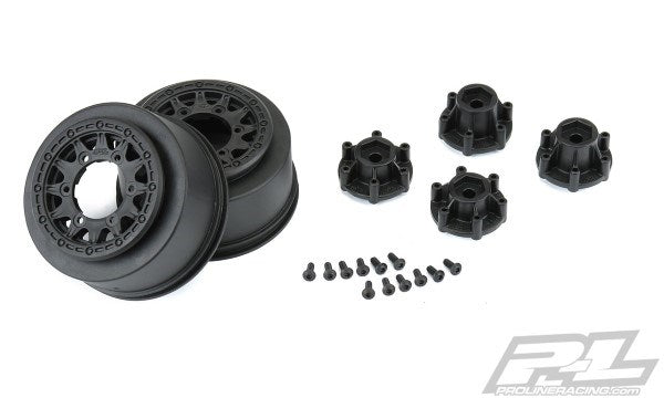 Pro-Line PRO278503 Raid 2.2"/3.0" Black 6x30 Whls SC F/R