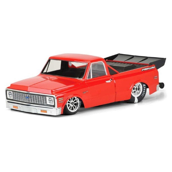 Pro-Line PRO355700 Clear Body 1972 Chevy C-10: Slash 2WD Drag Car AE DR10