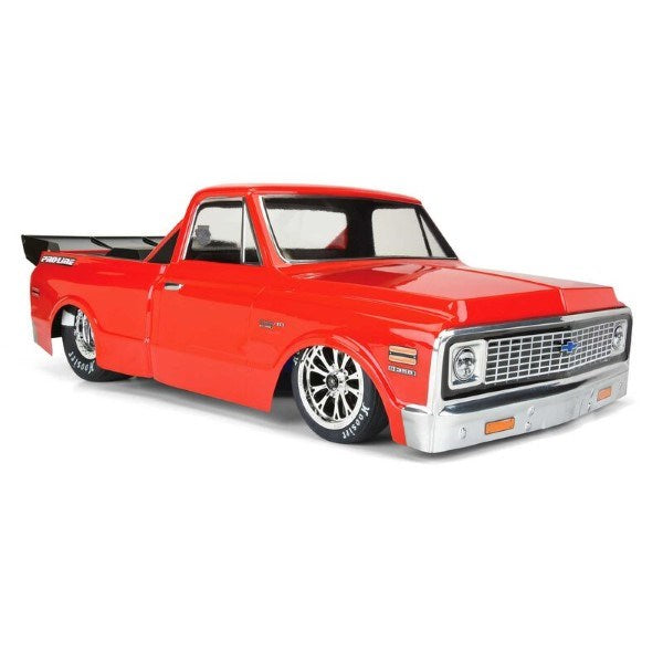 Pro-Line PRO355700 Clear Body 1972 Chevy C-10: Slash 2WD Drag Car AE DR10