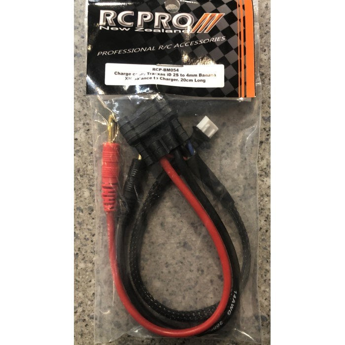 RC Pro BM054 Traxxas iD 2S Balance Charge Lead 4mm Banana to Traxxas iD w/XH Balance Plug