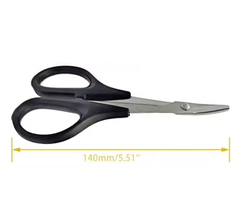 Helios - Hardened Steel RC Car Curved Scissors - Plastic Body Shell Scissors