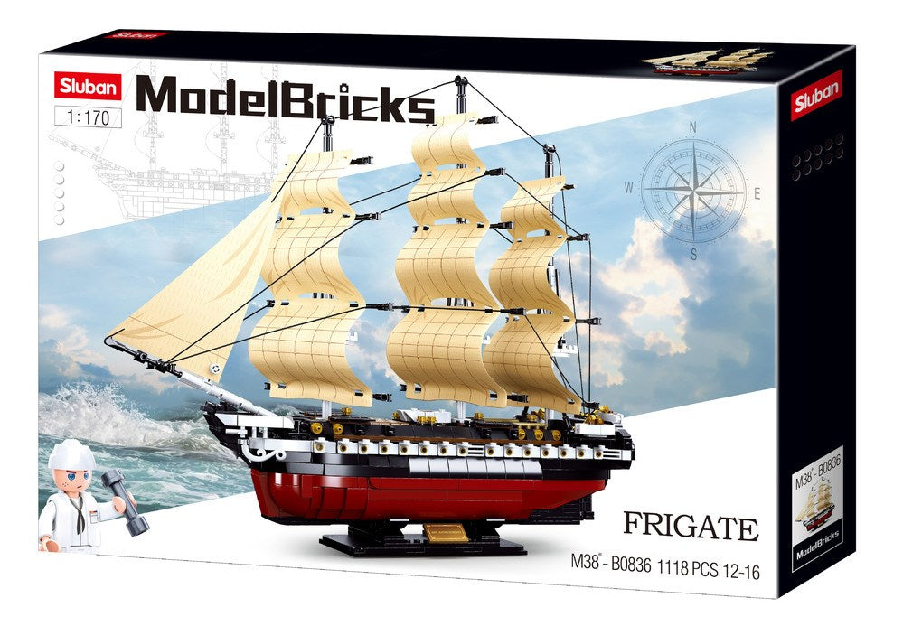 xSluban B0836 USS Constitution Frigate - 1118Pc