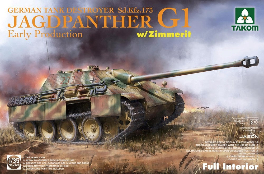 Takom 2125 1/35 JAGDPANZER G1 EARLY W/ZIMMERIT&INTERIOR