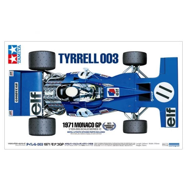 Tamiya 12054 1/12 Tyrrell 003 w/Photo-etched Parts - 1971 Monaco GP