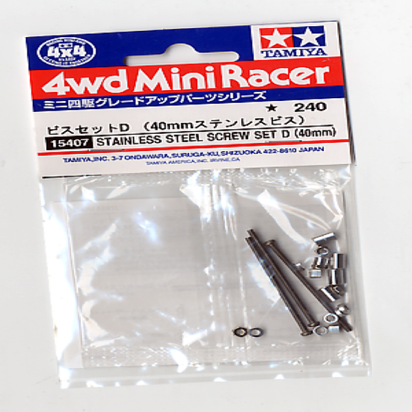 Tamiya 15407 MINI4WD STAINLESS SCREW D (40mm)