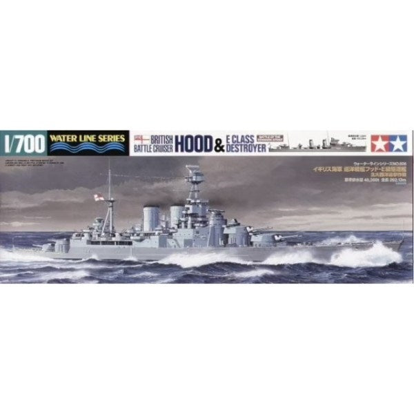 Tamiya 31806 1/700 British Battlecruiser HMS Hood and E Class Destroyer