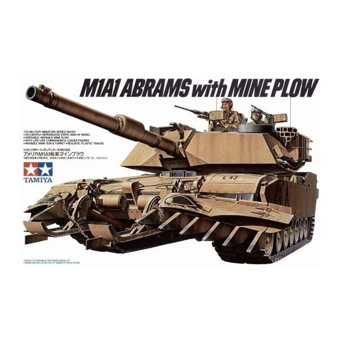 Tamiya 35158 1/35 M1A1 Abrams w/Mine Plow
