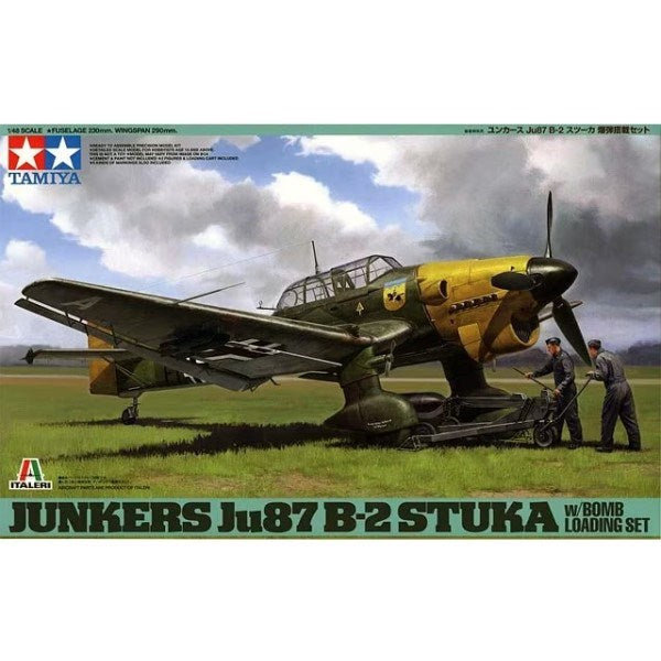 Tamiya 37008 1/48 Junkers Ju 87B-2 Stuka w/Bomb Loading Set