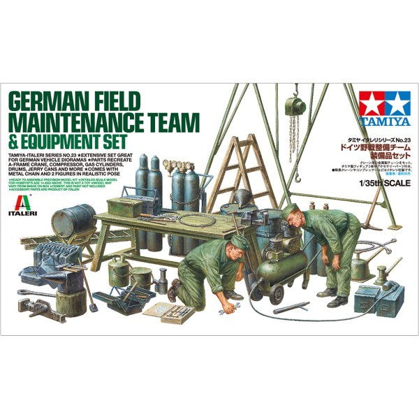 Tamiya 37023 1/35 German Field Maintenance Team and Equipment Set