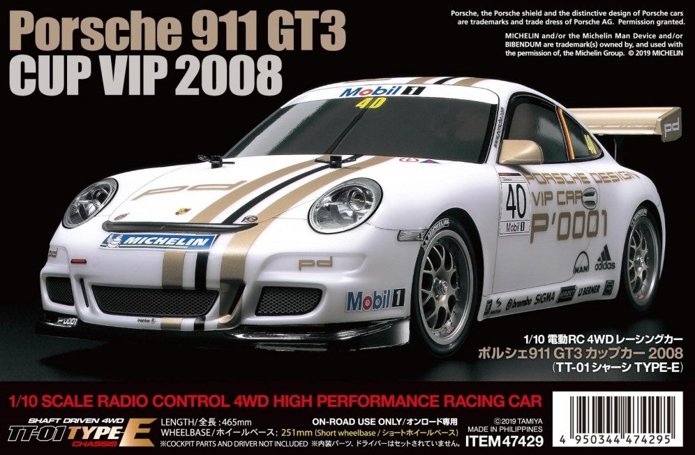 Tamiya 47429 1/10 PORSCHE 911 GT3 (EXCL ESC) TT-01E