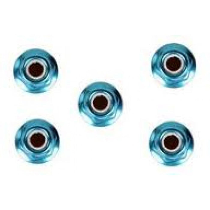 Tamiya 53159 4MM AL-FLANGE LOCK NUT (5) BLUE