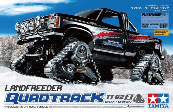 Tamiya 58690 RC Kit: 1/10 4WD Landfreeder Quadtrack (TT-02FT) - Pre-painted