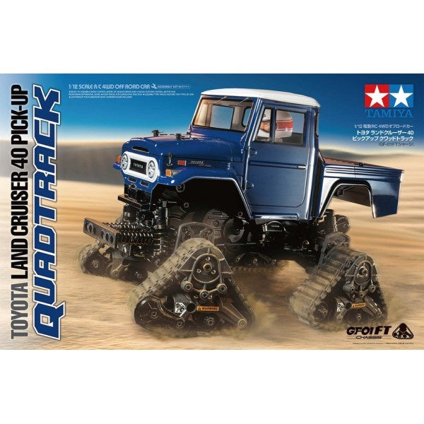 Tamiya 58704 RC Kit: 1/12 4WD Toyota Land Cruiser 40 Pick-Up Quadtrack (GF-01FT)