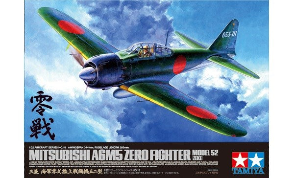 Tamiya 60318 1/32 Mitsubishi A6M5 Zero Fighter Model 52 "Zeke"