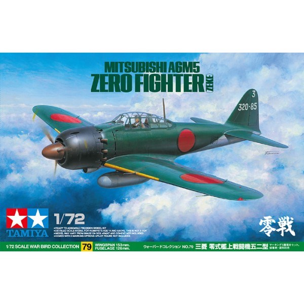 Tamiya 60779 1/72 Mitsubishi A6M5 Zero Fighter (Zeke)