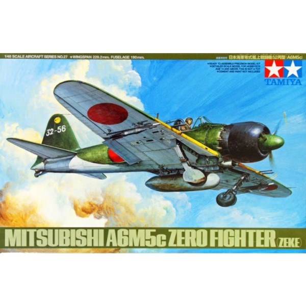 Tamiya 61027 1/48 Mitsubishi A6M5c Zero Fighter (Zeke)