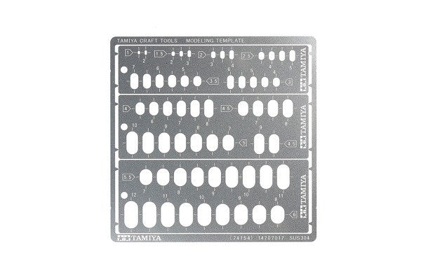Tamiya 74154 Modeling Template - Rounded Rectangles (1-6mm)