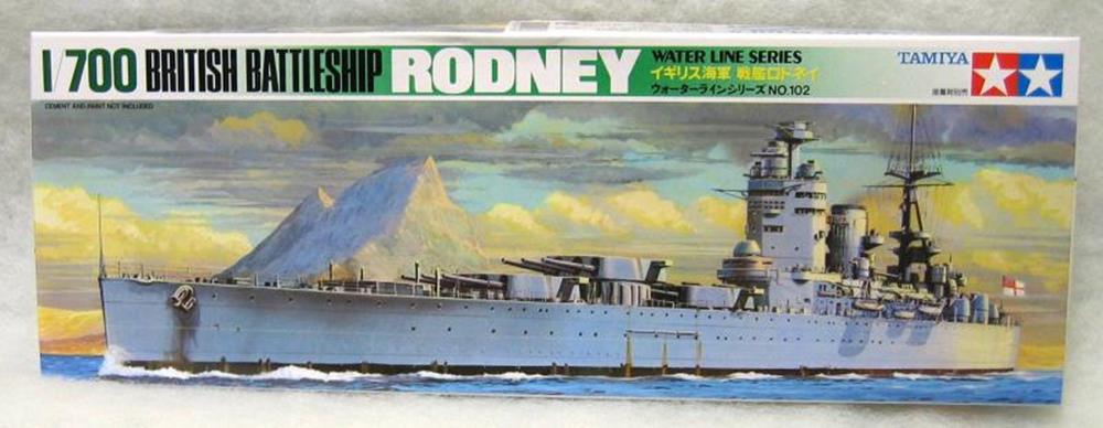 Tamiya 77502 1/700 Rodney British Battleship