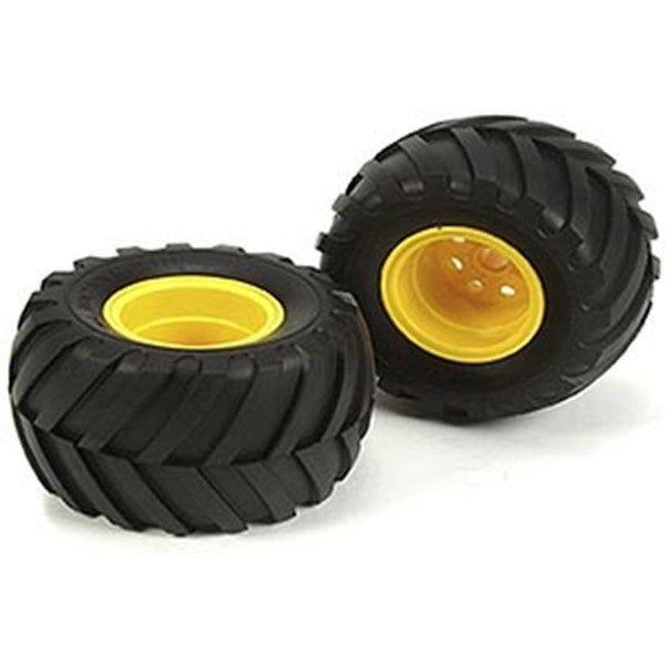 Tamiya 9805562 Mad Bull Front Tires and Wheels - Yellow (1 Pair)