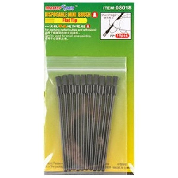 Master Tools 08018 Disposable Mini Flat Brushes (10pcs)